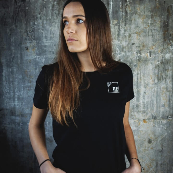R/C WOMEN'S T-SHIRT OUTLINE // BLACK
